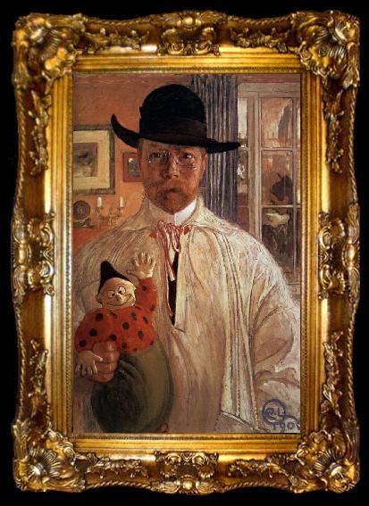 framed  Carl Olaf Larsson Self-Portrait, ta009-2